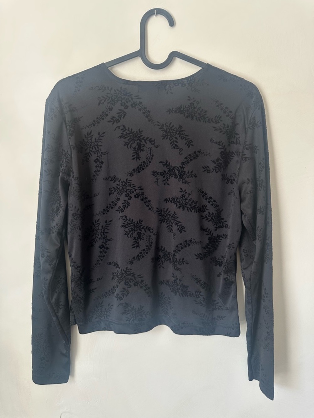 Betty Blue Black Floral-Pattern Button-Front Shirt - Picture 2 of 5